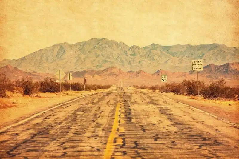 Cena promocyjna Fototapeta na flizelinie MS-5-2858 Route 66 na pustyni Mojave 375 x 250 cm