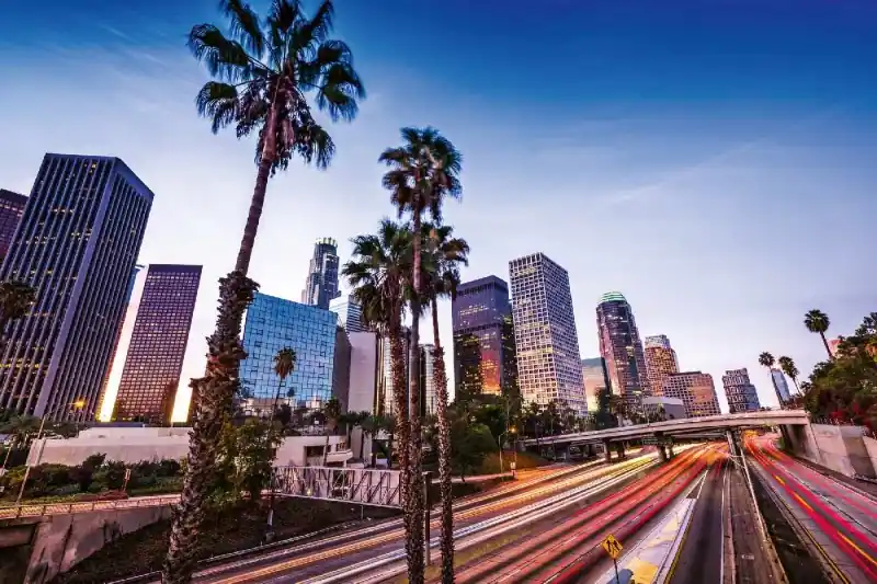 Fototapeta na flizelinie MS-5-2945 Krajobraz w centrum Los Angeles 375 x 250 cm Nie przegap