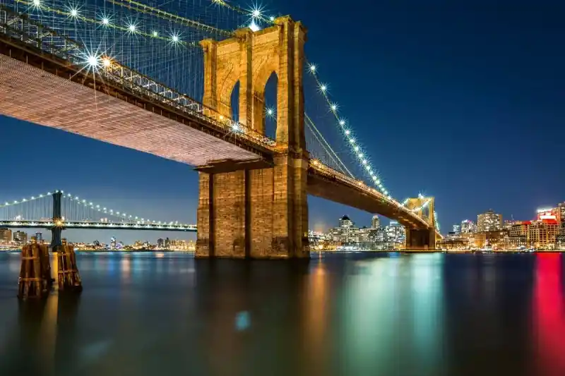 Fototapeta na flizelinie MS-5-3007 Most Brookliński z Manhattanu 375 x 250 cm Kup online