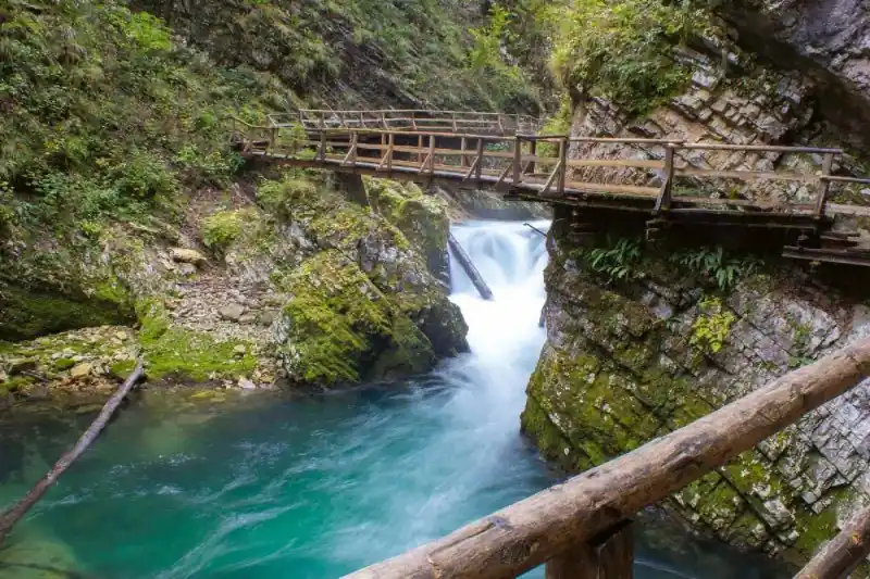 Bezpieczna płatność Fototapeta na flizelinie MS-5-3096 Vintgar Gorge 375 x 250 cm