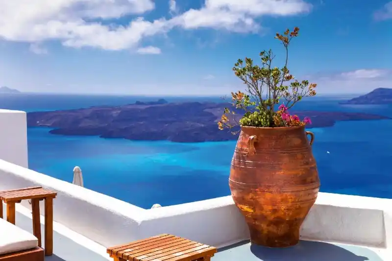 Fototapeta na flizelinie MS-5-3121 Wyspa Santorini 375 x 250 cm Wyprzedaż