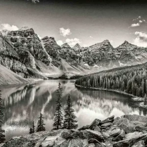 Wysoka jakość Fototapeta na flizelinie MS-5-3064 Jezioro Góry Skaliste 375 x 250 cm