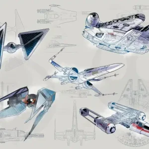 Sprawdź teraz Fototapeta na Flizelinie DX8-078 Star Wars Blueprint Light