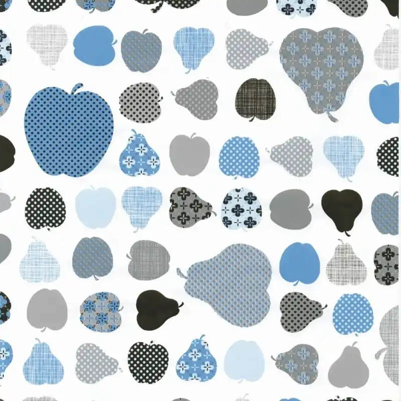 Okleina Meblowa 12852 / Gekkofix apples & pearls blue szer 45 Szybka dostawa