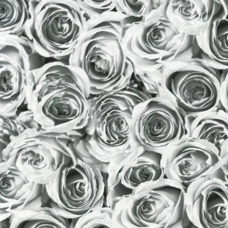 Cena promocyjna Okleina Meblowa 12856 / Gekkofix roses white grey szer 45 cm