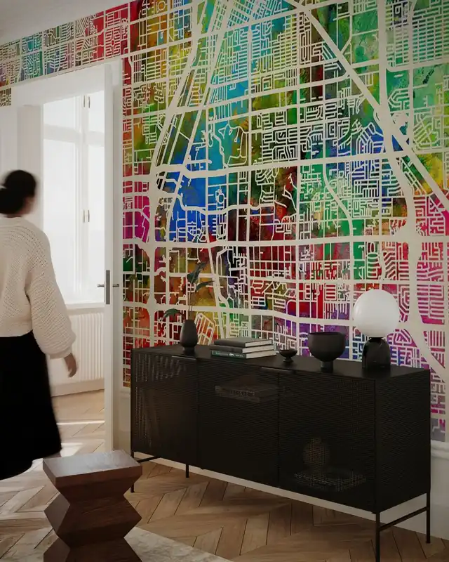 Mapa ulic Las Vegas, wielokolorowa Rabat