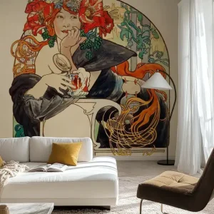 Alphonse Mucha - Bieres de La Meuse Gouache Gwasz Taniej