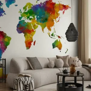 Akwarel Mapa Świata Wielokolorowa 2 Cena promocyjna