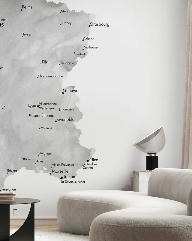 Ograniczona ilość Szara mapa Francji