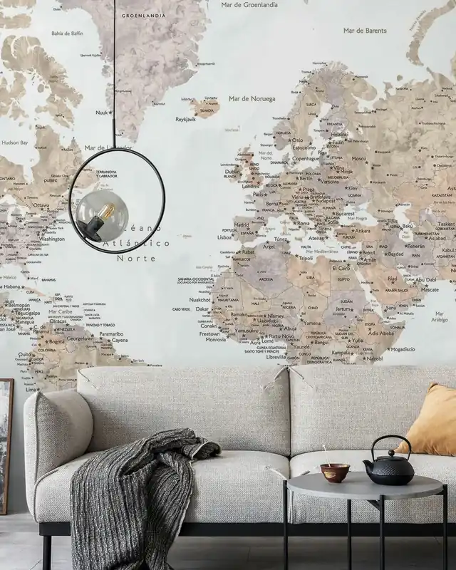 Darmowy zwrot Calista Mapa świata w języku hiszpańskim