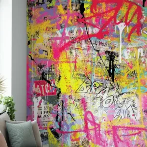 Abstrakcyjne graffiti ścienne Oferta czasowa