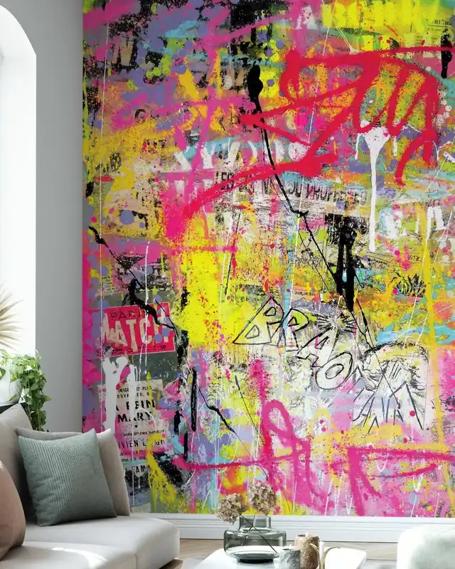 Abstrakcyjne graffiti ścienne Oferta czasowa