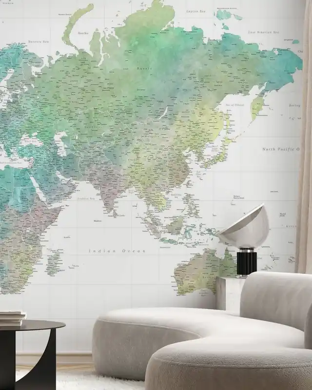 Mapa świata z miastami L Oferta limitowana