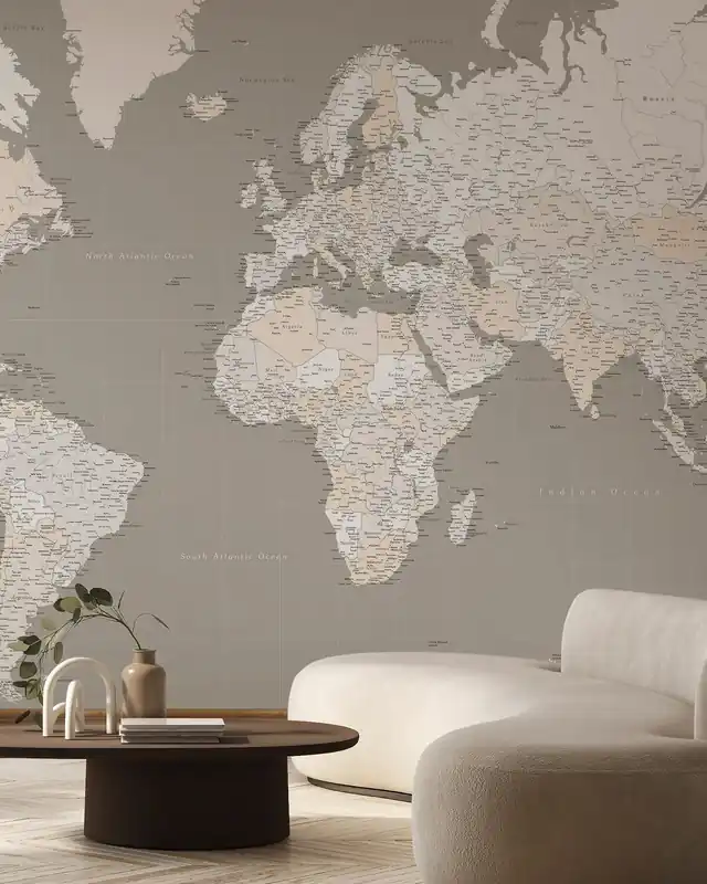 Mapa Świata z Miastami XII Obniżka ceny