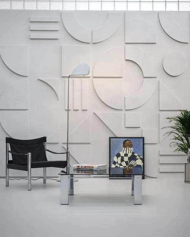 Bauhaus Geo Relief - Biały - Duży Wysoka jakość