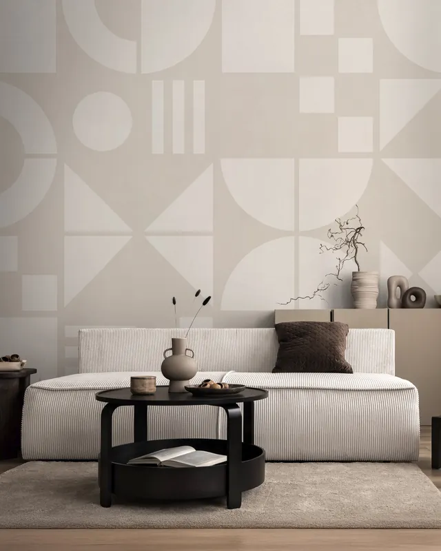 Bauhaus Geo - Beżowy - Duży Do wyczerpania zapasów