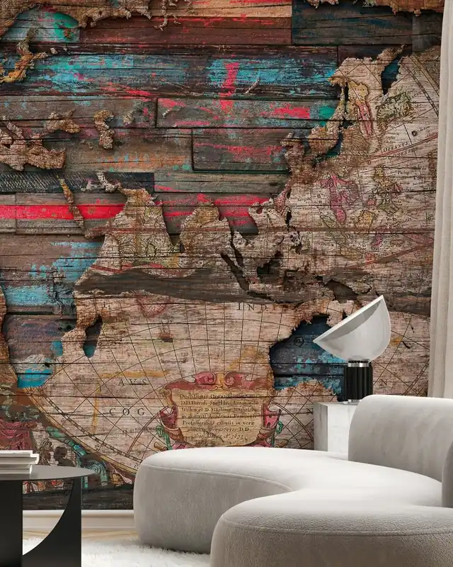 Rabat Distressed World Map