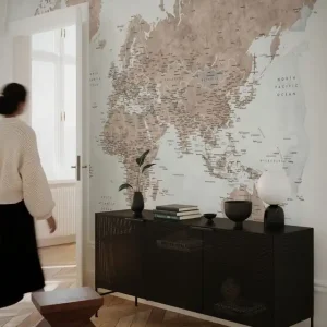 Bezpieczna płatność Mapa świata z miastami