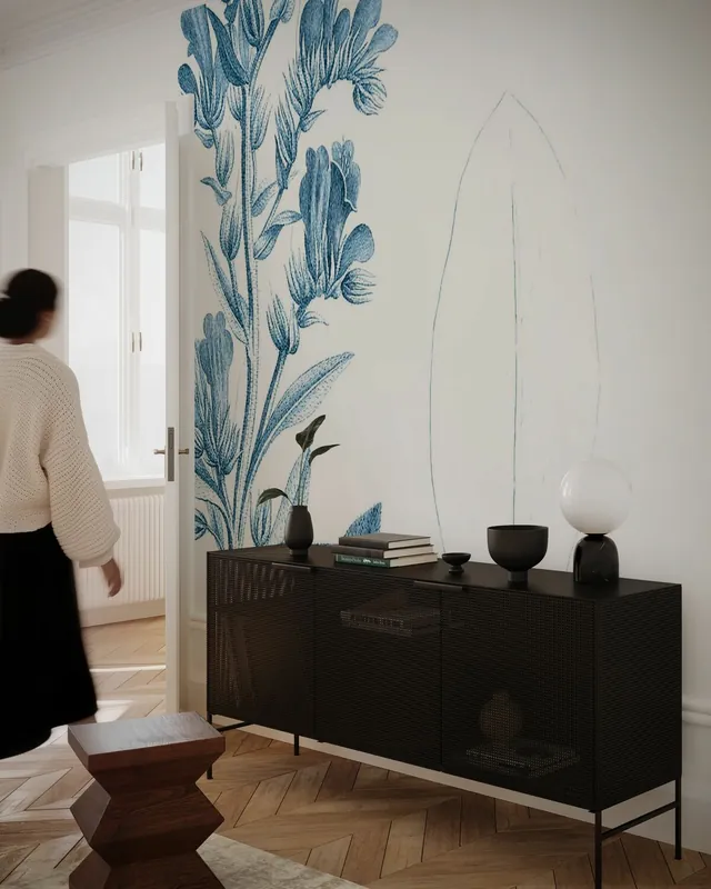 Oferta czasowa Antyczna grafika botaniczna w kolorze niebieskim II