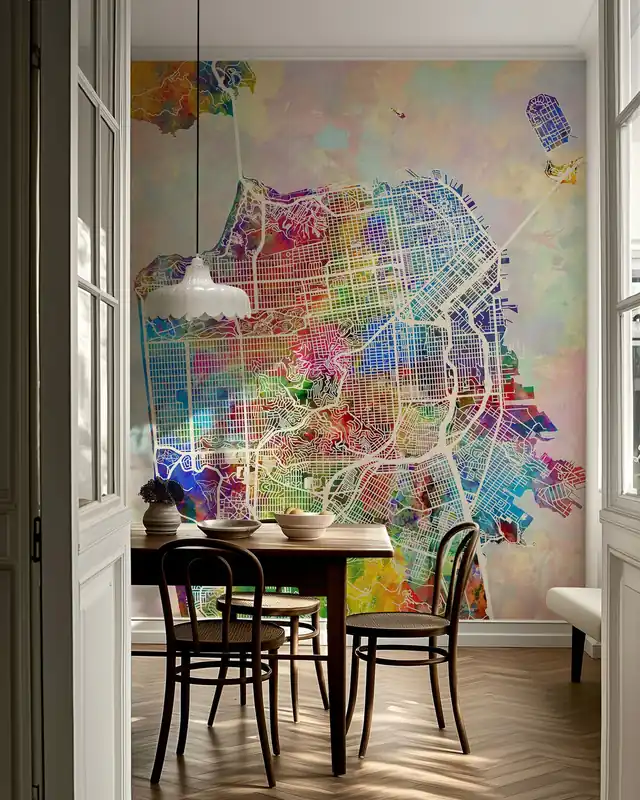Promocja Mapa ulic San Francisco, wielokolorowa