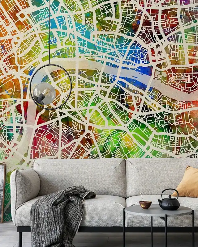 Mapa ulic Londynu Wielokolorowa Wyjątkowa oferta