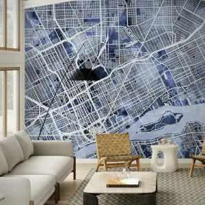 Bestseller Mapa miasta Detroit, Michigan