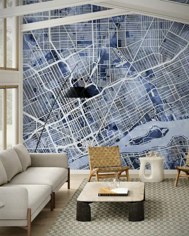 Bestseller Mapa miasta Detroit, Michigan