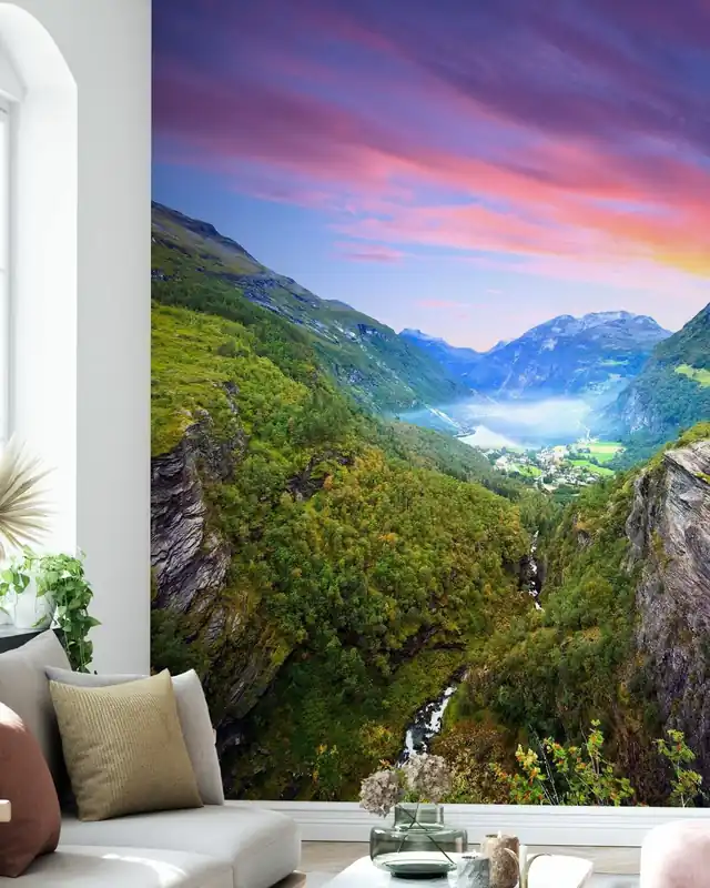 Różowe chmury nad Geirangerfjordem, Norwegia Wyjątkowa oferta