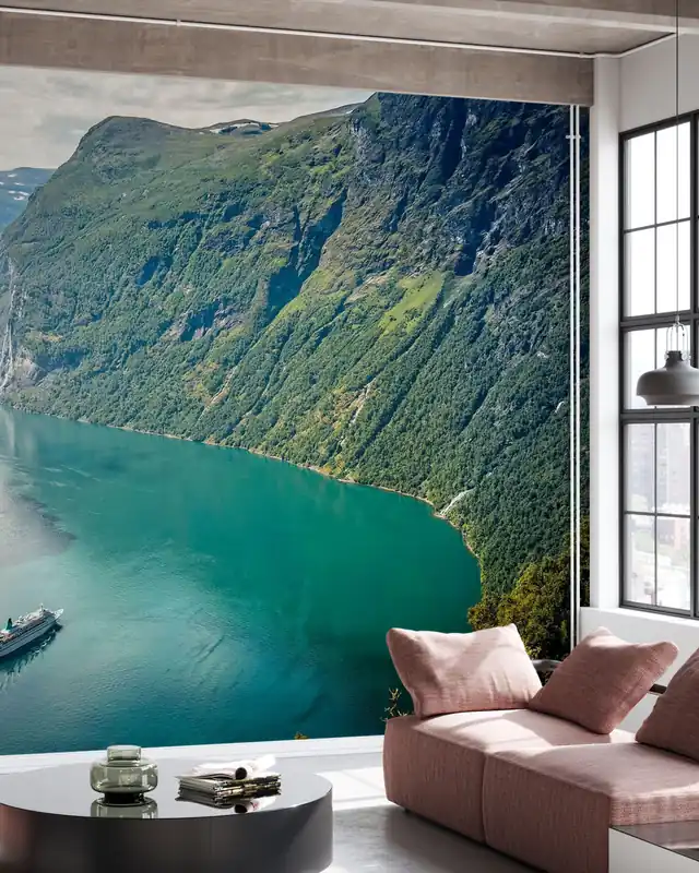 Zielona woda z Geirangerfjordu, Norwegia Wyjątkowa oferta