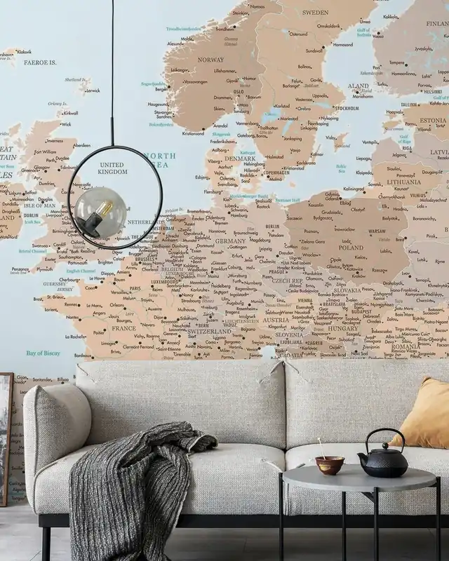 Neutralna szczegółowa mapa Europy Super okazja