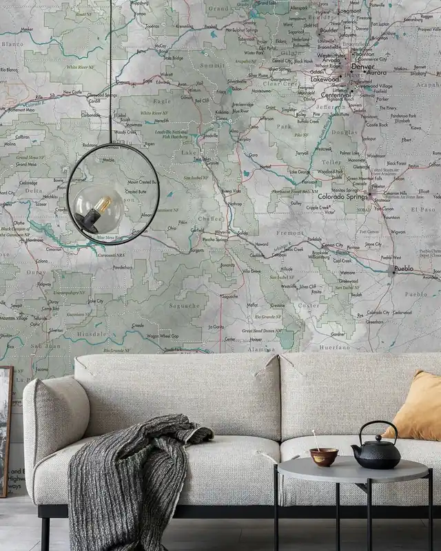 Taniej Szczegółowa mapa stanu Kolorado