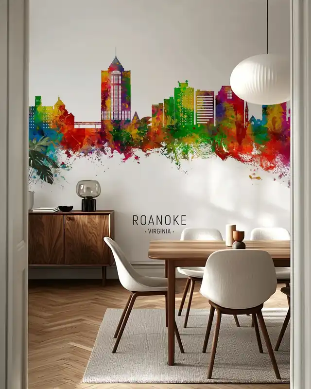 Roanoke Virginia Skyline Obniżka ceny