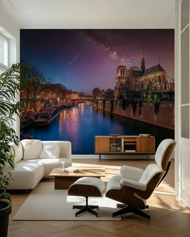 Notre-Dame de Paris nocą, Francja Darmowa dostawa